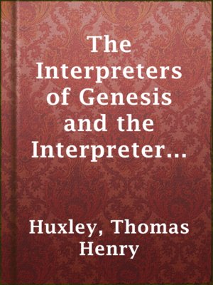 cover image of The Interpreters of Genesis and the Interpreters of Nature